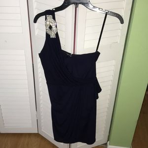 NWOT Xscape Navy One Shoulder Formal Dress 6